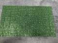 Glass "GREEN" Squares,Hot-fix Rhinestone Sheet for Blinging Clothes, Shoes, Handbags, Wine Glasses & More, 10" x 16.5" sz, 135 Squares