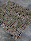 Colorful Square Stones,Hot-fix Rhinestone Sheet for Blinging Clothes, Shoes, Handbags, Mugs, Wine Glasses & More, 10" x 16.5" sz, 18,000 pcs