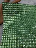 Glass "GREEN" Squares,Hot-fix Rhinestone Sheet for Blinging Clothes, Shoes, Handbags, Wine Glasses & More, 10" x 16.5" sz, 135 Squares