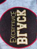 NEW, Chenille, "Black Excellence," LARGE Patch for Jackets or Hoodies, Size 10", Metallic Gold Wording, Red Border, Black History Month