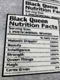 Popular Patch | Chenille "Black QUEEN Nutritional Facts" Patch, Iron or Sew-on Patch; Africa Patch, Patches for Jackets, Size 7"