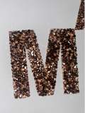 Hotfix Rhinestone Letters, ROSE GOLD(1 pc), NEW, Choose Your Letter, Rhinestone Patch with Adhesive, Mesh Bling Letters, Size 2.28"