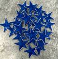 2pc/Mini BLUE Star Applique Set, Star Patch, 1" inch Small Stars, Cool Applique For Clothing, Iron-on Embroidered Patch, Patches for Clothes