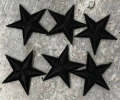 2pc/Mini BLACK Star Applique Set, Star Patch, 1" inch Small Stars, Cool Applique, Iron-on Embroidered Patch, Patches for Clothes