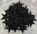 2pc/Mini BLACK Star Applique Set, Star Patch, 1" inch Small Stars, Cool Applique, Iron-on Embroidered Patch, Patches for Clothes