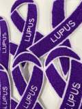 New 1-pc, Lupus "Purple Chenille" Awareness Ribbon Patch, 5.5" Iron or Sew-on, Support Ribbon, Autoimmune Disease Support Applique/Badge
