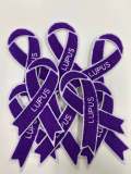 New 1-pc, Lupus "Purple Chenille" Awareness Ribbon Patch, 5.5" Iron or Sew-on, Support Ribbon, Autoimmune Disease Support Applique/Badge