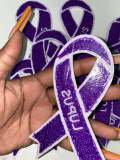 New 1-pc, Lupus "Purple Chenille" Awareness Ribbon Patch, 5.5" Iron or Sew-on, Support Ribbon, Autoimmune Disease Support Applique/Badge
