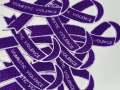 New 1-pc, Domestic Violence "Purple Chenille" Awareness Ribbon Patch, 5.5" Iron or Sew-on, Support Ribbon, Support Applique/Badge