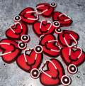 1-pc "Stethoscope" w/ Red Heart, Shoe Charm, Medical Charm; Nurse, Tech, Dr Charms for Crocs; Charm for Shoes & Bracelets, Healthcare Charms