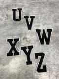 New, "BLK/White" 3" Embroidered Letter w/Felt, Varsity Letter Patch, 1-pc, Iron-on Backing, Choose Your Letter, A-Z Letters, DIY Letters,