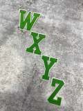 New,"GREEN/White" 3" Embroidered Letter w/Felt, Varsity Letter Patch, 1-pc, Iron-on Backing, Choose Your Letter, A-Z Letters, DIY Letters,