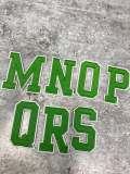New,"GREEN/White" 3" Embroidered Letter w/Felt, Varsity Letter Patch, 1-pc, Iron-on Backing, Choose Your Letter, A-Z Letters, DIY Letters,