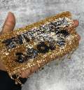 New, Gold "POSITIVE VIBES" Blinged Out, Dripping Rhinestone Patch w/ Adhesive, Bling Applique, Size 4" Czech Rhinestones, DIY Applique
