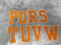 New, "ORANGE" "3" Embroidered Letter w/White Felt,Varsity Letter Patch, 1-pc, Iron-on Backing, Choose Your Letter, A-Z Letters, DIY Letters,