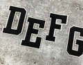 New, "BLK/White" 3" Embroidered Letter w/Felt, Varsity Letter Patch, 1-pc, Iron-on Backing, Choose Your Letter, A-Z Letters, DIY Letters,