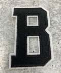 New, "BLK/White" 3" Embroidered Letter w/Felt, Varsity Letter Patch, 1-pc, Iron-on Backing, Choose Your Letter, A-Z Letters, DIY Letters,