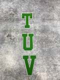 New,"GREEN/White" 3" Embroidered Letter w/Felt, Varsity Letter Patch, 1-pc, Iron-on Backing, Choose Your Letter, A-Z Letters, DIY Letters,