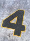 Numbers: 6" Large "Gray/Gold" Varsity Patches, Chenille w/Felt Letters, 1-pc, Choose Your Letter, 0 to 9 Patch, Iron-on, Jacket Patch