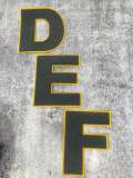 Large 6" Varsity Letter, GRAY/GOLD,Chenille & w/Felt Letters, 1-pc, Choose Your Letter, A to Z Patch, Iron-on or Sew, Customize Your Jacket