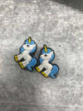 Blue & White, "Unicorn" 1-pc Charm for Crocs; Symbolic Statement Charms for Clogs;  Cute Charm for Shoes and Silicone Bracelets