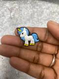 Blue & White, "Unicorn" 1-pc Charm for Crocs; Symbolic Statement Charms for Clogs;  Cute Charm for Shoes and Silicone Bracelets