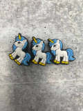 Blue & White, "Unicorn" 1-pc Charm for Crocs; Symbolic Statement Charms for Clogs;  Cute Charm for Shoes and Silicone Bracelets