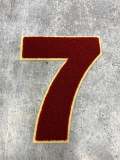 Numbers: 6" Large "Burgundy/Beige" Varsity Patches, Chenille w/Felt Letters, 1-pc, Choose Your Letter, 0 to 9 Patch, Iron-on, Jacket Patch