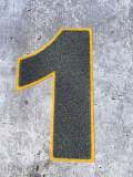 Numbers: 6" Large "Gray/Gold" Varsity Patches, Chenille w/Felt Letters, 1-pc, Choose Your Letter, 0 to 9 Patch, Iron-on, Jacket Patch