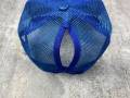 New, Exclusive Chenille "CHI" Blue/Red/White Messy Bun/Ponytail Hat, Glitter Hat, Sparkling Bad Hair Day Hat, Gift for Her, Fashionable Hat