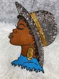 Exclusive, 1-pc "Peace Be Still Queen" Sequins, Embroidery, & Satin, 10'' Patch, Iron-on Applique, Large Back Patch, Patch for Clothing