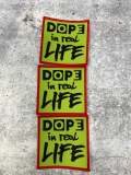 NEW Arrival, Size 3", "Dope in Real Life", Iron-on Embroidered Patch, Diy Patches for Crafts, Jackets, Crocs and More