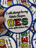 NEW, Order of The Eastern Star, "My Sister's Keeper" Circular Iron-on Patch, Size 3", Fraternity Badge,Female Patch DIY Craft Supplies