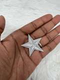 2pc/Mini SILVER Star Applique Set, Star Patch, 1" inch Small Stars, Cool Applique, Iron-on Embroidered Patch, Patches for Clothes and Shoes