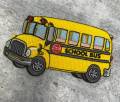 NEW Arrival,"School Bus" 100% Embroidered Patch, Small Iron-on Embroidered, Size 3.5", Cute Yellow Badge for Jackets, Hats, Camos, and Crocs
