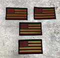 EXCLUSIVE,"RGB Flag" Iron-On 100% Embroidered Patch; Juneteenth, Marcus Garvey, Unia Flag, 3.5"x2", Patch for Hats, Jackets, Crocs