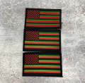 EXCLUSIVE,"RGB Flag" Iron-On 100% Embroidered Patch; Juneteenth, Marcus Garvey, Unia Flag, 3.5"x2", Patch for Hats, Jackets, Crocs