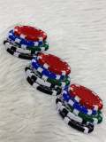 Casino Chips, Token Patch, Size 2.75", 1-pc, Iron-on Applique for Clothing, Hats, Shoes, Cool Gift Idea for Gambling, Jackpot Patch, Poker
