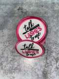 NEW,"Talk Lashes To Me", 1 Pc. Makeup Lovers Badge, Iron-on Merit Badge, 100% Embroidered, DIY Appliques, Great for MUA's & Women, 2.5 in"
