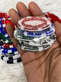 Casino Chips, Token Patch, Size 2.75", 1-pc, Iron-on Applique for Clothing, Hats, Shoes, Cool Gift Idea for Gambling, Jackpot Patch, Poker