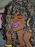 New, SEQUINS & Satin "Groovin to da Music" Large 10" Patch, Iron-on Applique, Bling Patch for Camo Jackets, Denim Jackets, Hoodies and More