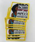 Powerful,"Pro Black Doesn't Mean Anti White," Iron-on Patch, Small Patch for Jackets, DIY Projects, Craft Supply, Black Lives Matter, 3"