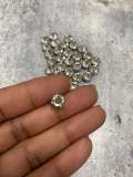 Bulk: Sparkling Crystal "Rhinestone" Rivets + Pins,(6oz JAR) for Pearl Setting Machine, Clothing Decoration, Great For Denim, Fabric, Shoes