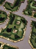 Exclusive, Camo Print Letters  w/Gold Glitter, Size 2.75" Varsity Letter Patch w/ Iron-on Backing, A-Z Letters, Letters for DIY, Hat Jacket