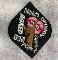 Exclusive,  1-pc "Nobody Asked you For Your Opinion", Size 4", Iron on Patch, Applique for Clothing, Patch for Crocs, Jackets, Hats, DIY