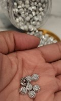 Bulk: 8MM "BLING BUD" Rivets + Pins,(3.5oz Jar) for Pearl Setting Machine, Clothing Decoration, Great For Denim, Fabric, Shoes, and more!