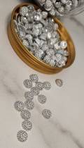 Bulk: 8MM "BLING BUD" Rivets + Pins,(3.5oz Jar) for Pearl Setting Machine, Clothing Decoration, Great For Denim, Fabric, Shoes, and more!