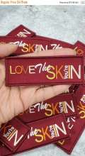 Skin tones, statement patch, "Love the Skin You're In" Iron or Sew on Embroidered Patch;