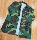 New, Fashionable Camo Jacket for Women, Gray US Army Print, 4-Pocket, Button Up Cotton Camo with Spandex, Thigh Length Army Jacket, True Fit