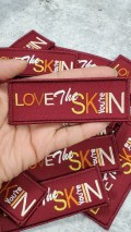 Skin tones, statement patch, "Love the Skin You're In" Iron or Sew on Embroidered Patch;